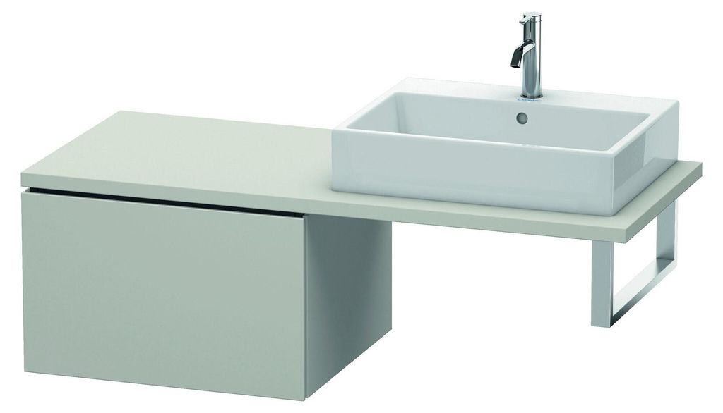 Konsolenunterschrank L-CUBE 400x620x547mm betongrau matt betongrau matt