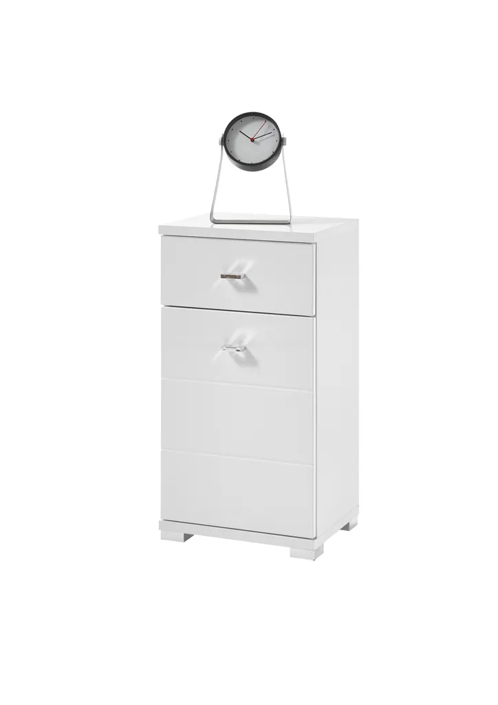 Meuble bas Peter blanc 38cm pour gagner de la place dans les petits WC