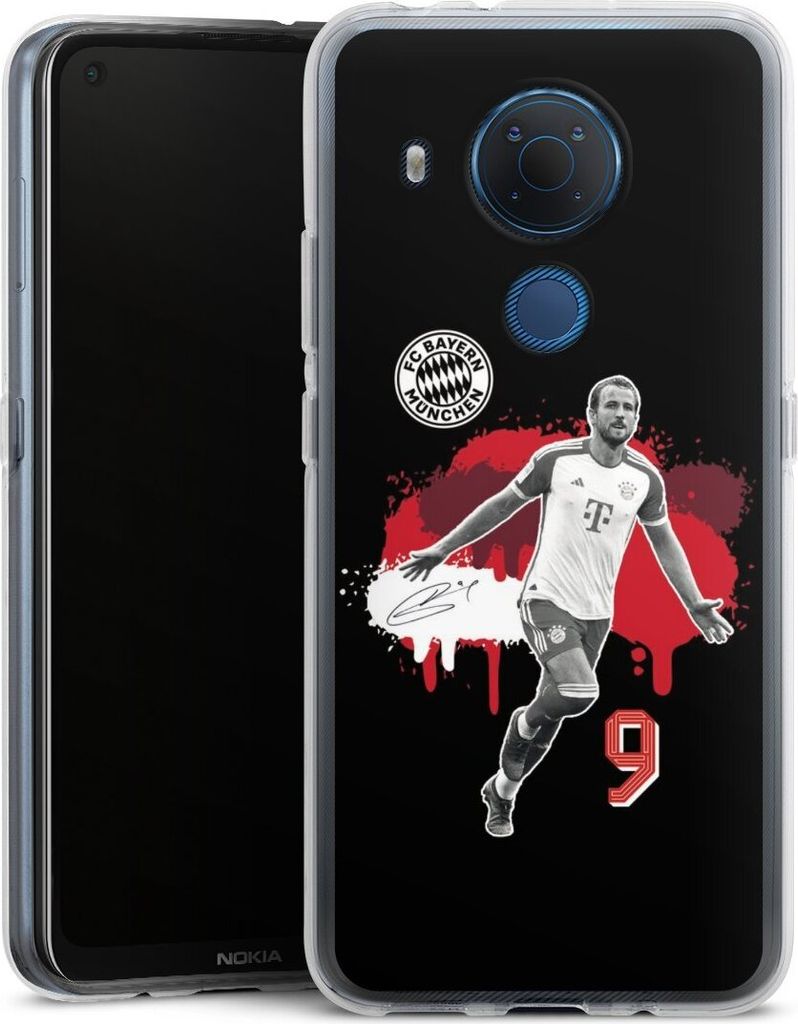 DeinDesign Handyhülle für Nokia 3.4 Silikon Hülle Case Smartphone Schutzhülle FC Bayern München Offizielles Lizenzprodukt Harry Kane