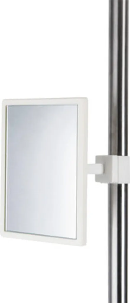 Solution gain de place douche : tablette d'angle télescopique avec miroir