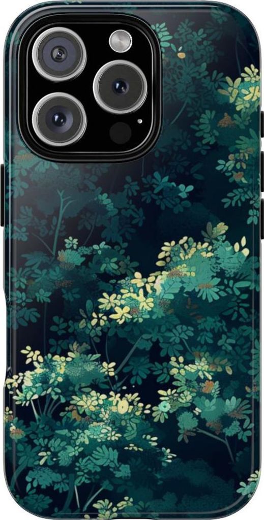 Dunkles Blättermeer – Hülle Kompatibel mit iPhone 16 Pro