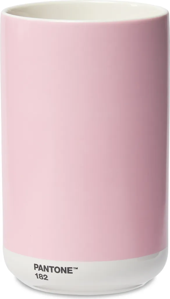 Pantone Vase en céramique 1 l Light Pink 182 - Décoration design iconique