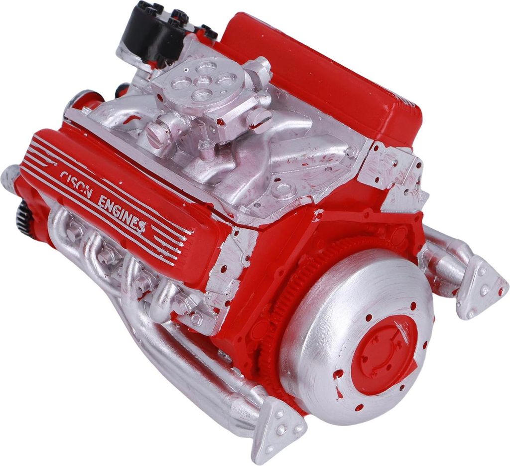 V8 Motor Gebäude Harz V8 Auto Motor Modell Desktop Display Ornament Home Dekoration für Jugendliche Erwachsene Rot