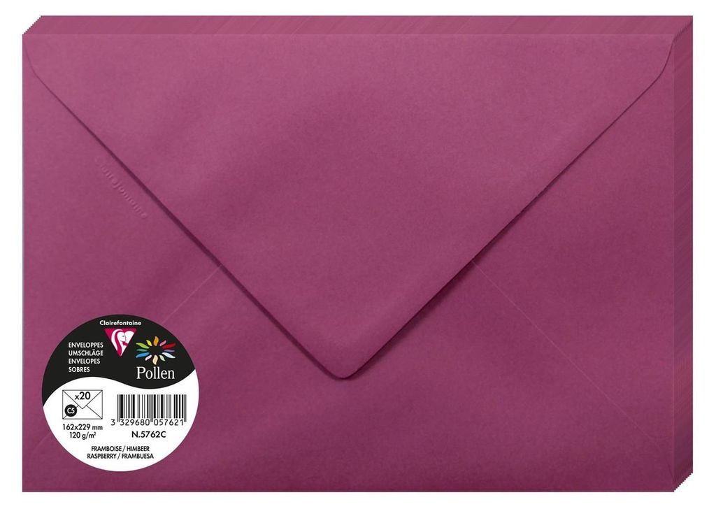 Pack 20 enveloppes Pollen, C5 Image du produit 