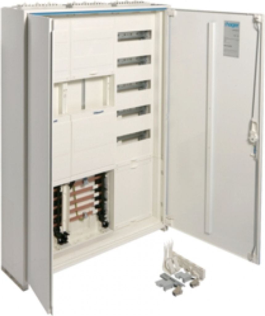 HAGER Komplettschrank 1stö IP44 2Z 5V AP 5p