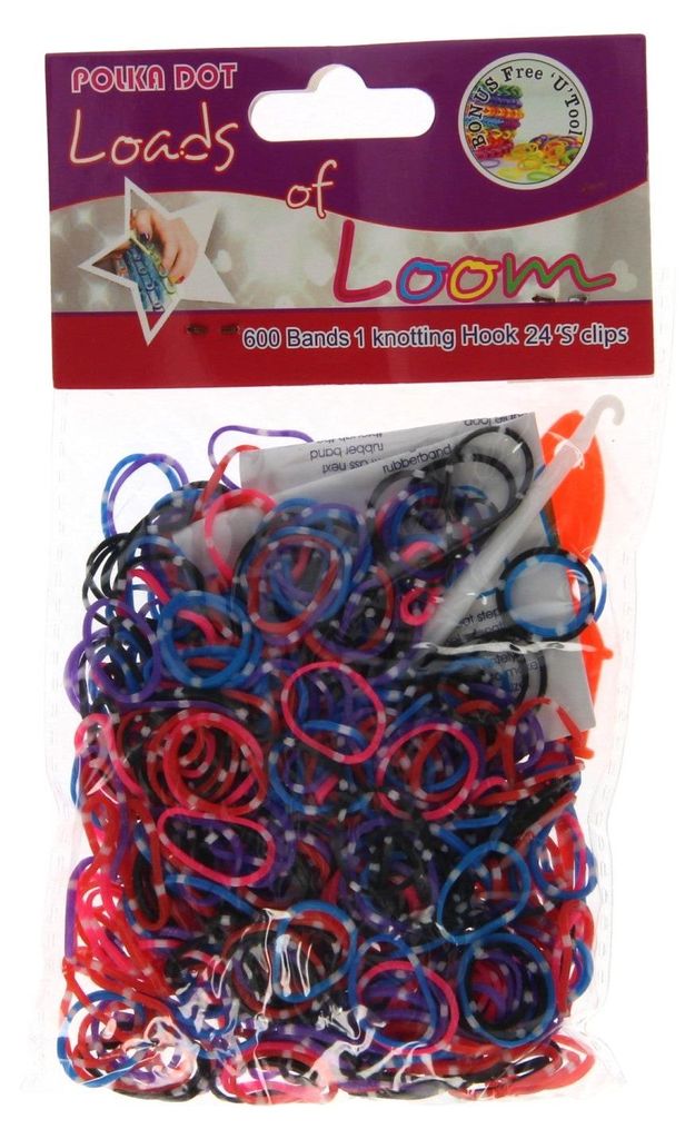 Loom Bands Polka Dots Set, 600 Stück.