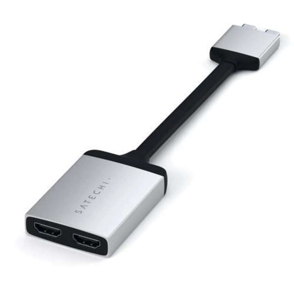 Adaptateur Double Écran HDMI pour Télétravail Satechi USB-C ST-TCDHAS 4K - 6