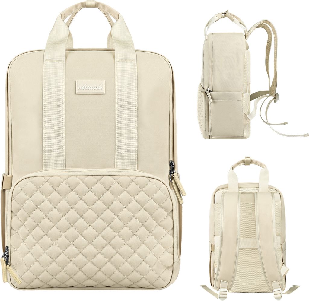 MODFU Rucksack Damen & Herren - Daypack mit 15.6 Zoll Laptopfach - Rucksäcke für City Schule Business - Schulrucksack Mädchen Teenager - Wassera...