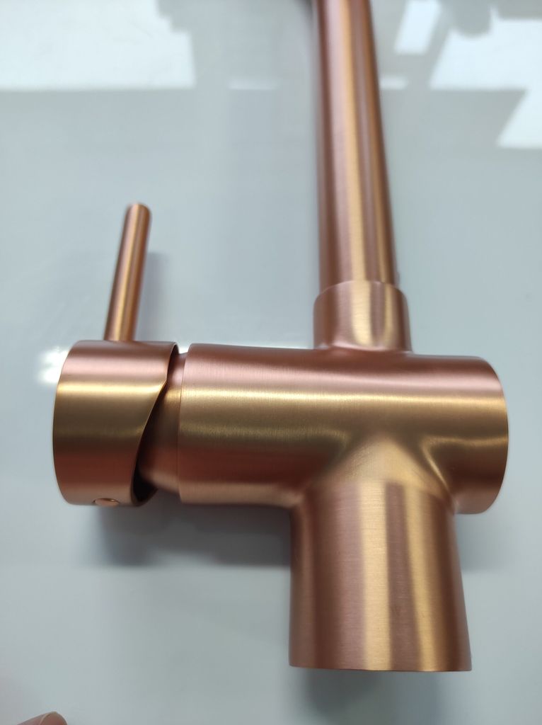 Spülbecken-Batterie, hoch Kupfe,r geborstet Spültisch-Armatur, 36,6 cm, Caral