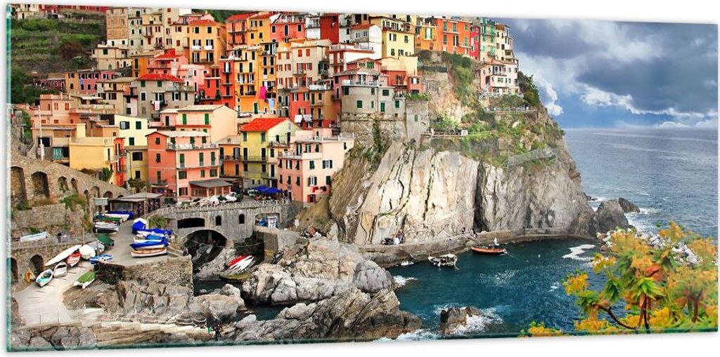 Bilder auf glas - Italien küste felsen landschaft - Produktbild 