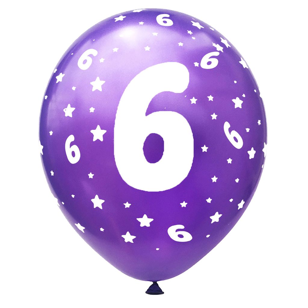 Geburtstag 6 Folienballons für 3 