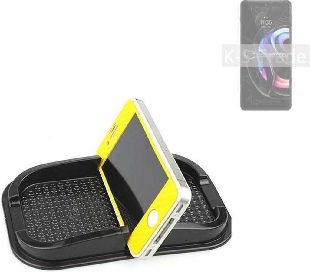K-S-Trade Auto Anti Rutsch Matte Smartphone-Halter kompatibel mit Motorola Edge 20 Pro Haft Pad Armaturenbrett Handy-Halterung Silikon