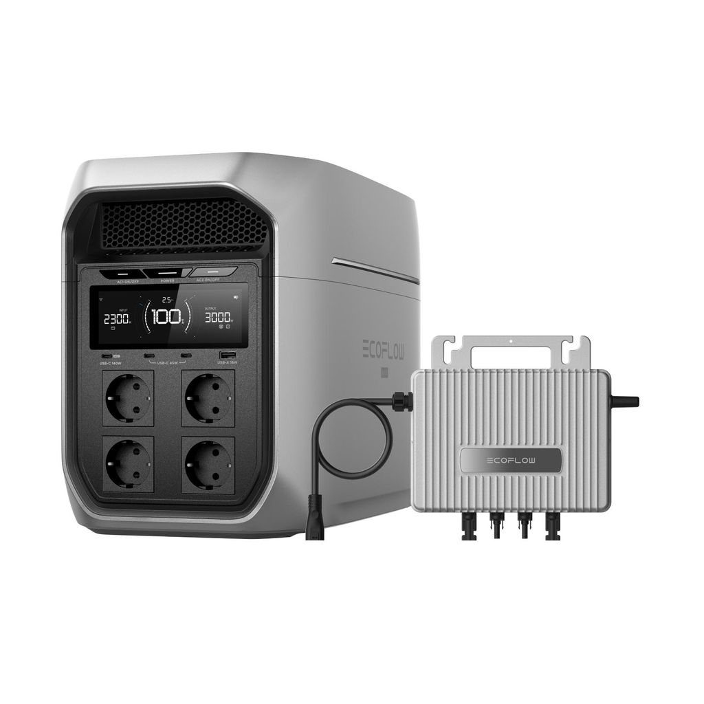 EcoFlow Delta 3 Max Plus tragbare Powerstation 3600Wh, 0% VAT WLAN Stream Mikrowechselrichter 800W, LiFePO4-Batterie