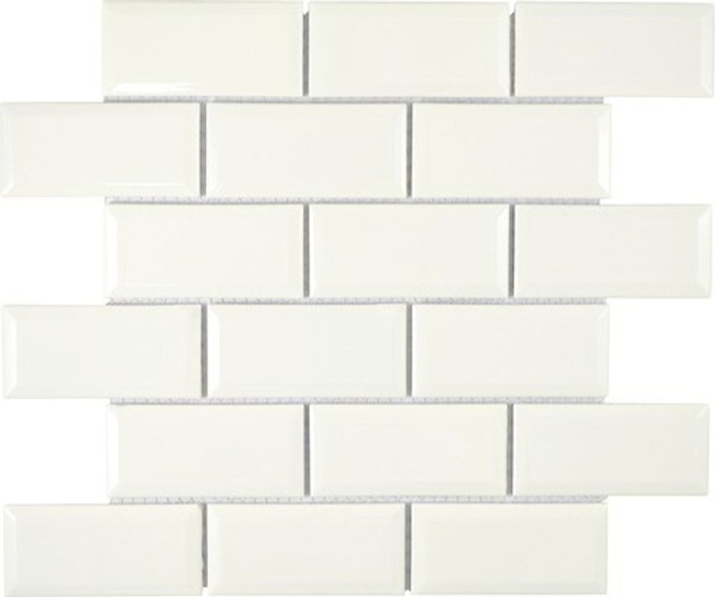 Karamikmosaik Metro uni elfenbein 29,1x29,55 cm Produktbild 