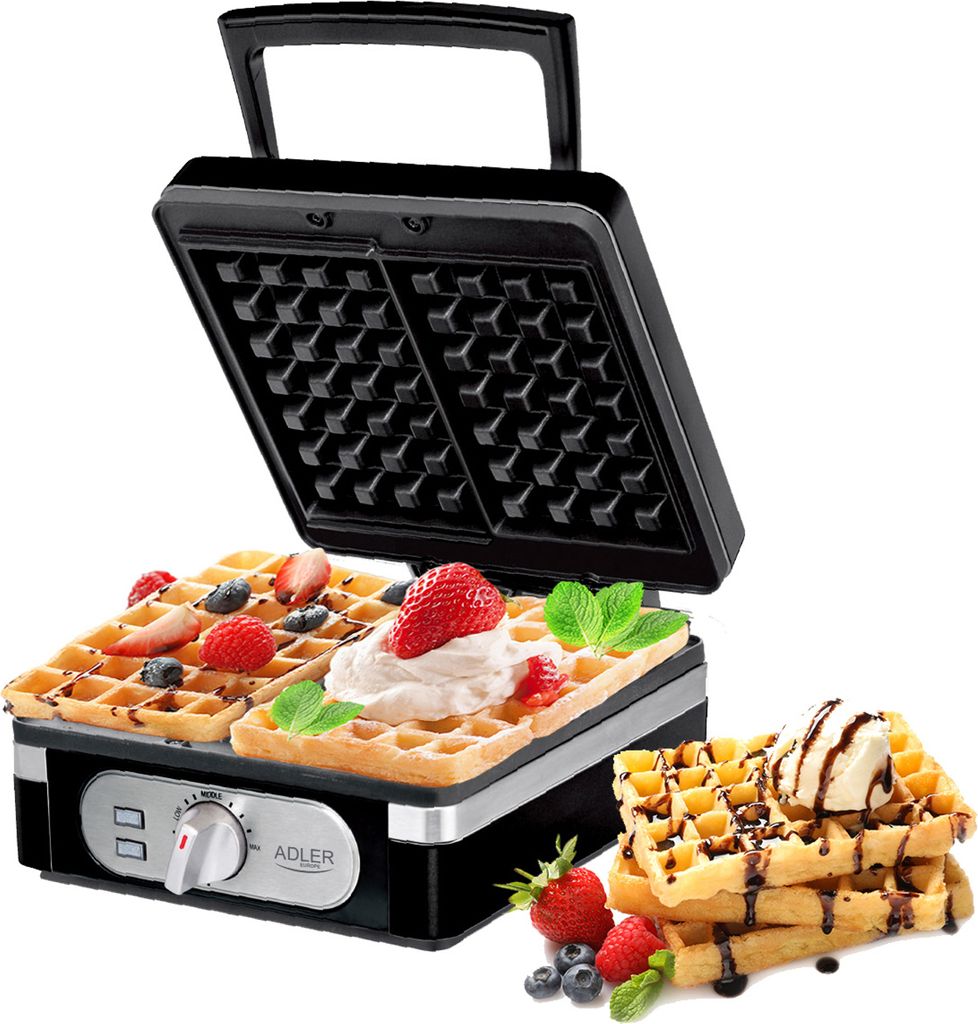 Adler AD 3056 Antihaft-Waffeleisen 2000 W Belgisches Produktbild 5