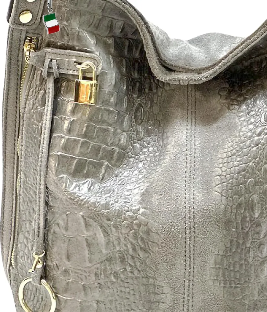 Borsa Lavoro Donna Florence Grigio OTF162K Pelle Spaziosa - 4