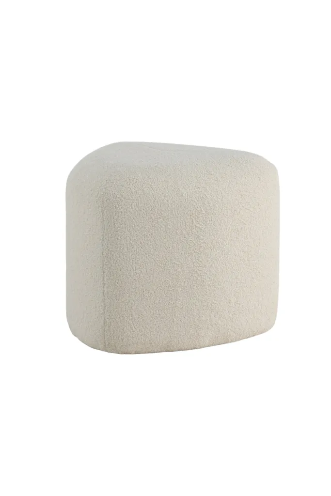 Pouf Rotondo Teddy Bianco Peg 46cm - Seduta Extra e Relax - 8