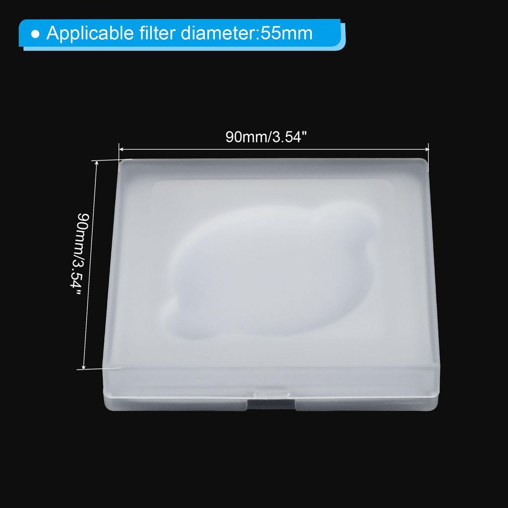 55mm Objektivfiltertasche, 2 Stš¹ck Kameratasche fš¹r Filter, tragbare Objektivfilterbox, wasserabweisend und staubdicht, aus Kunststoff fš¹r...