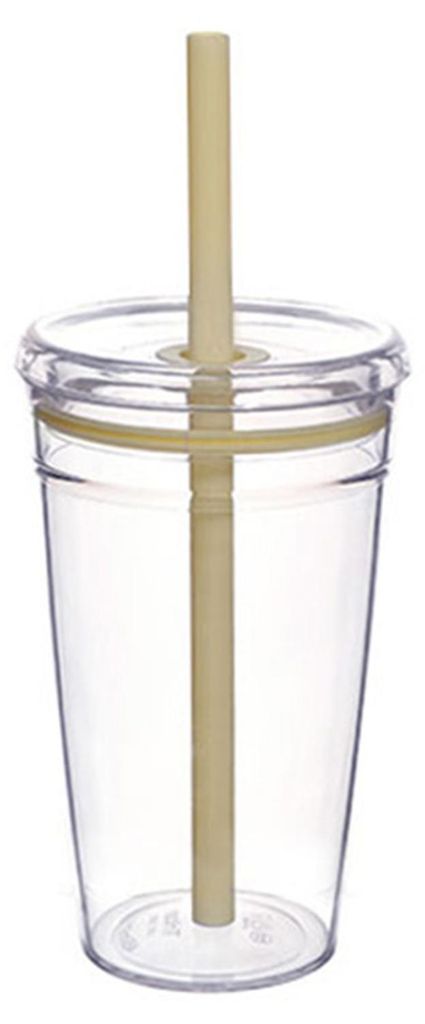 Transparenter Tritan-Trinkbecher mit Strohhalm, 473 ml (16 oz), farbenfroher Kaffeebecher mit Deckel, niedlicher, auslaufsicherer Trinkbecher für ...