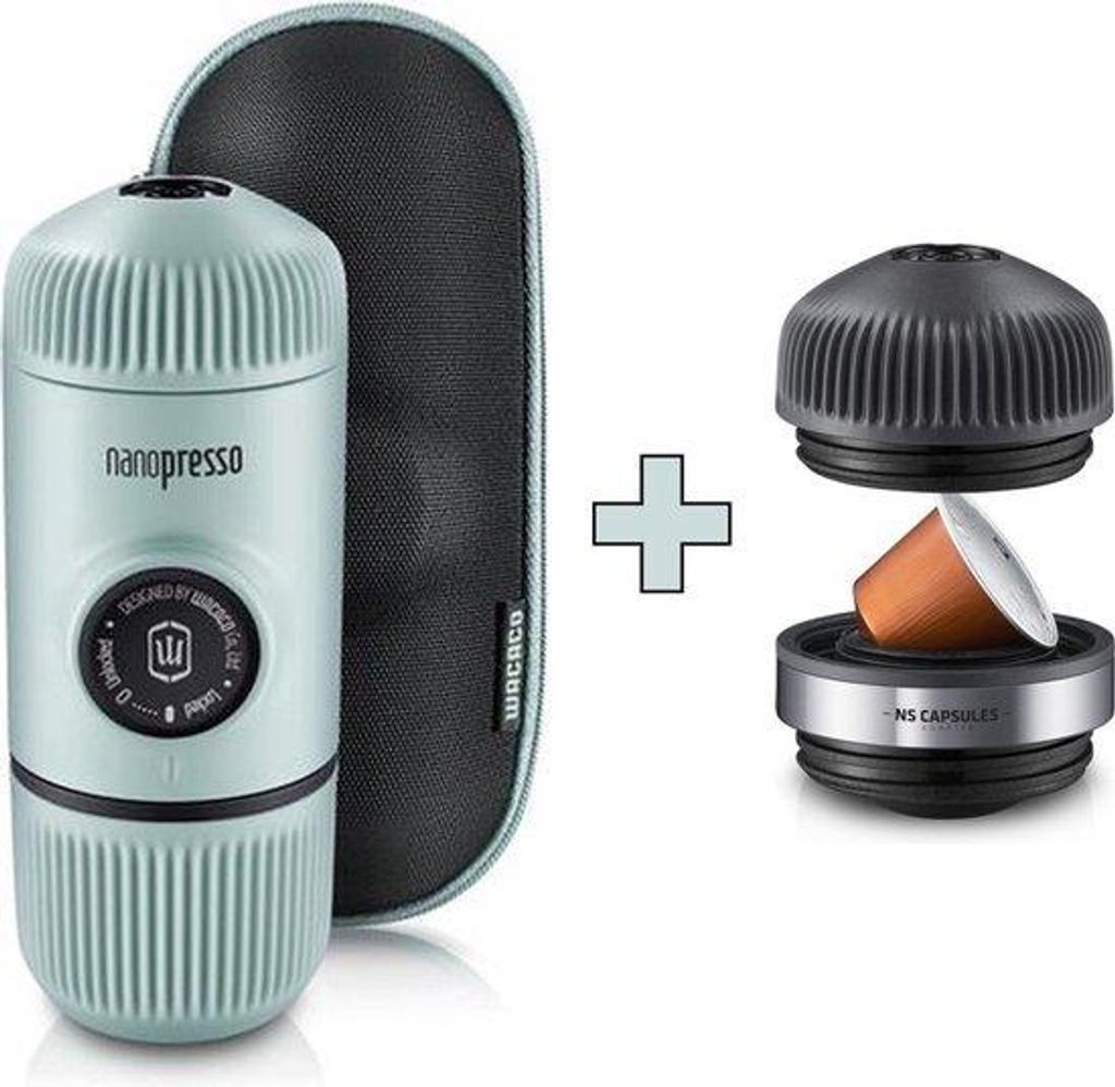 Wacaco - Nanopresso - Artic Blue - Nanopresso NS Adapter - Kombi-Set