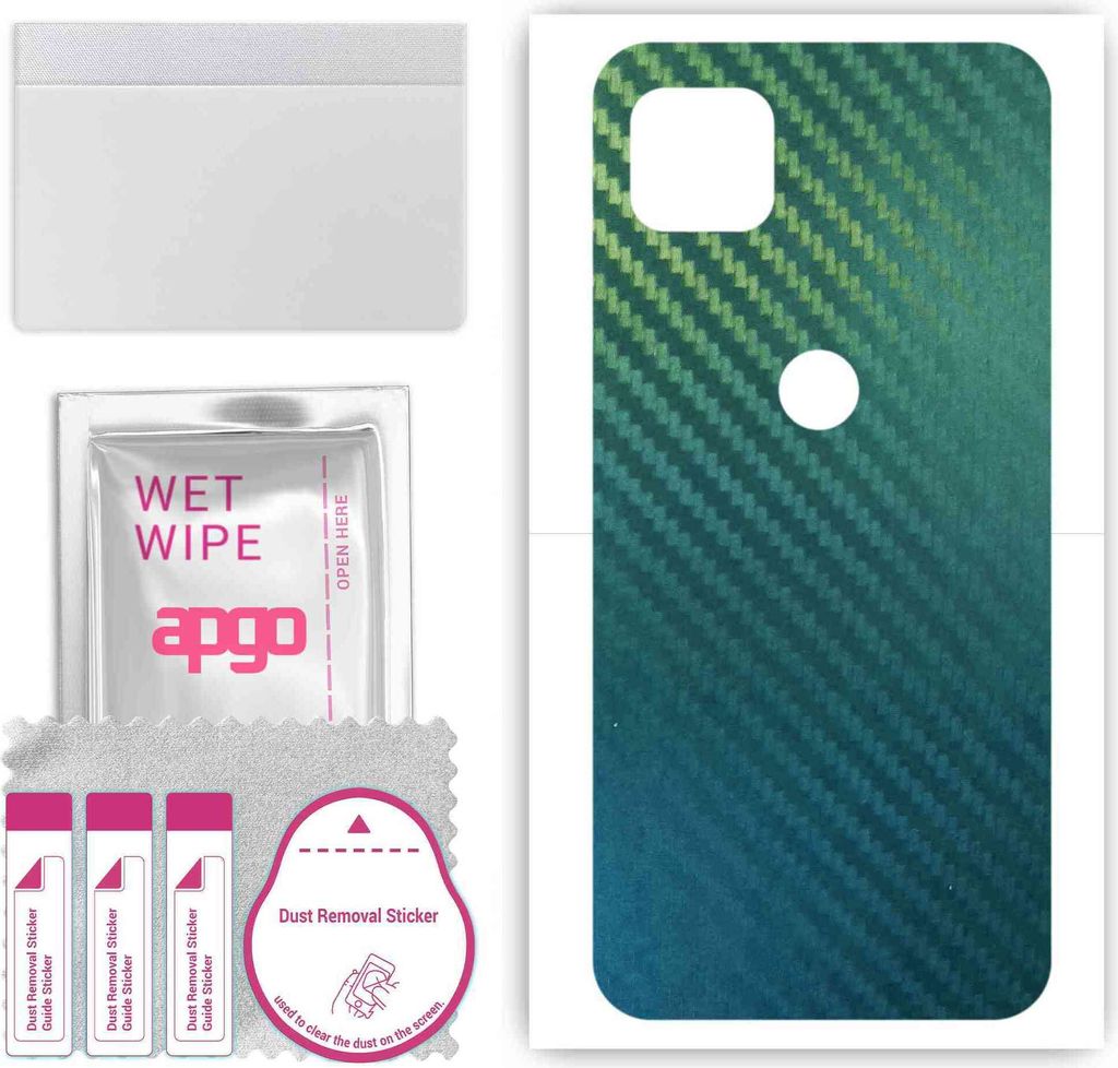 apgo Rückseite Schutzfolie, Skin, kompatibel mit Motorola One 5G Ace, Hinten Displayschutzfolie aus Vinylfolie, kratzfest, einfache Montage - Kohl...