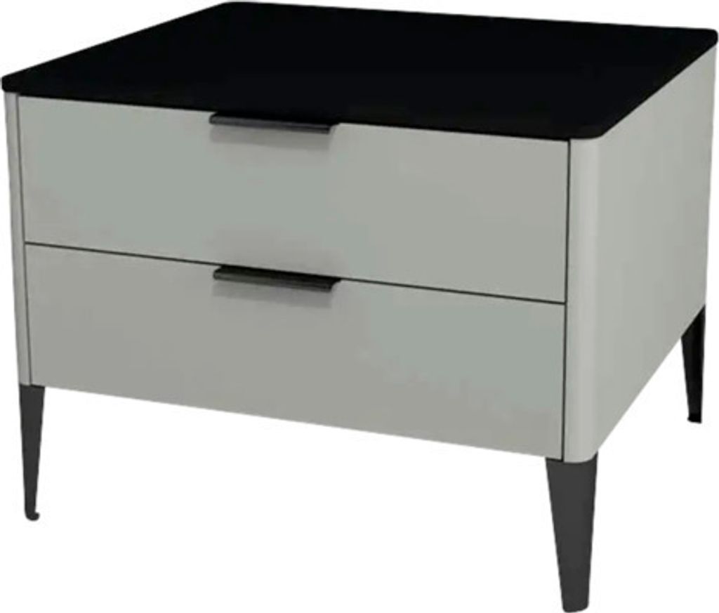 Unterschrank mit 2 Schubladen Devo Lotos 46x60x53 cm perfect touch stahlgrau/schwarz