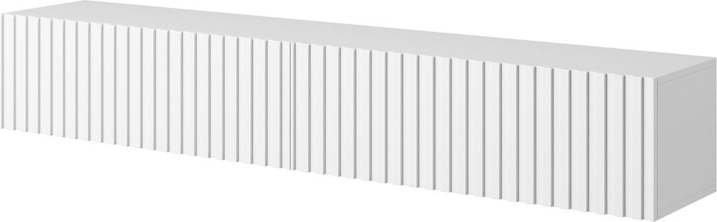Selsey Telire - TV-Hängeboard, weiß mit Lamellenfront, 175 cm
