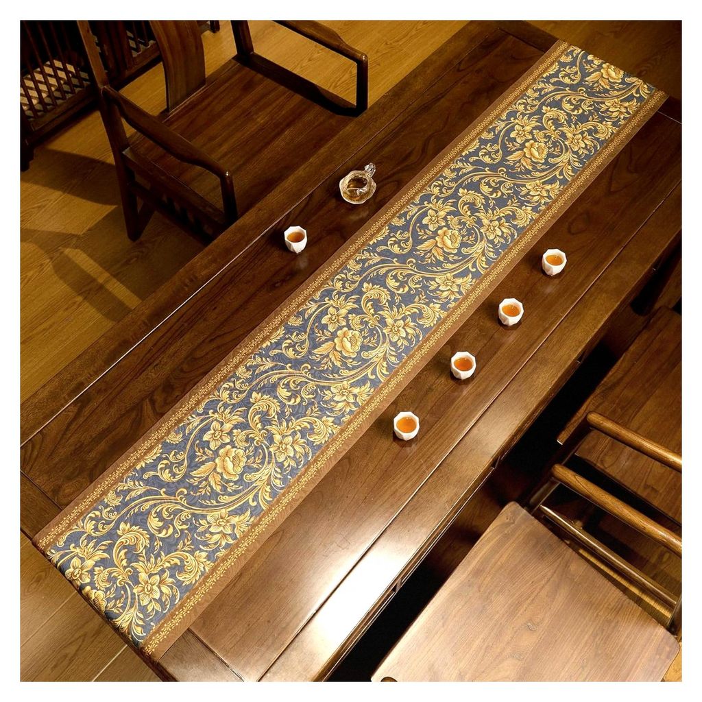 Langer Tischläufer für Esstischdekoration, Table Runner für Hochzeiten, Partys, Weihnachten und Feiertage, Festliche Tischdeko für Küche und W...