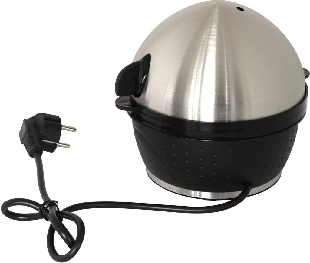 Eierkocher Edelstahl schwarz 7 Eier 380 Watt Messbecher mit Produktbild 3