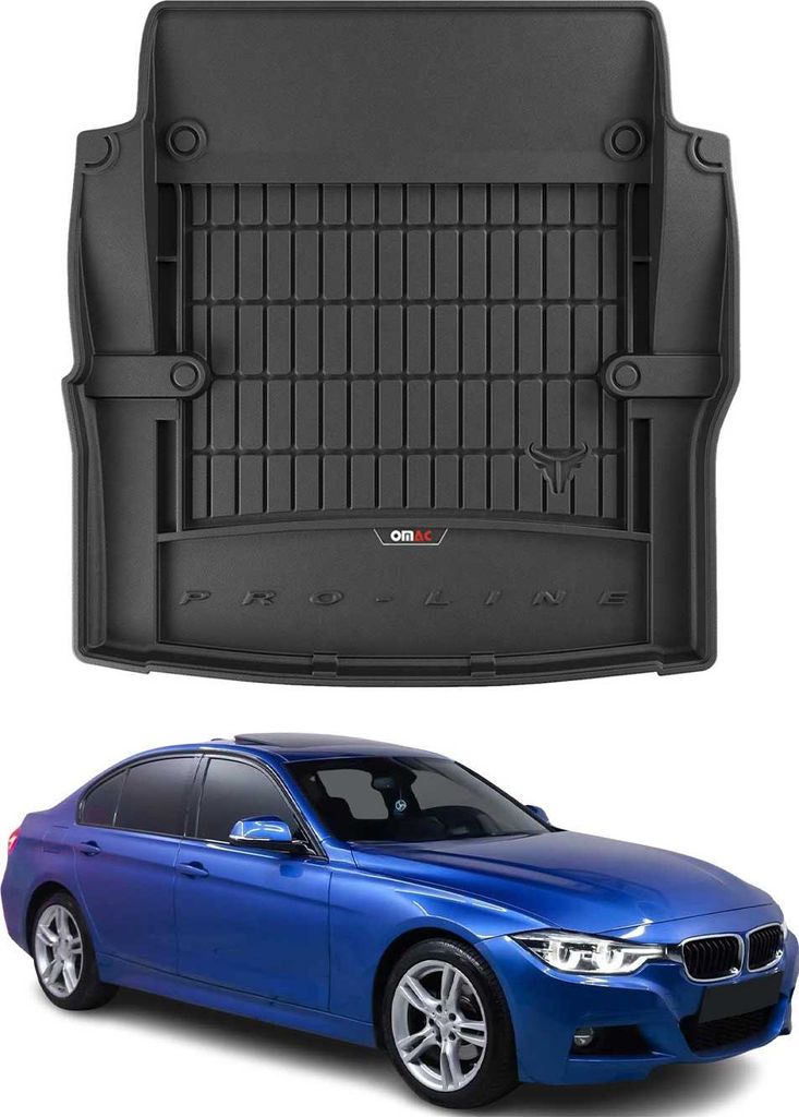 OMAC Gummi Kofferraumwanne für BMW 3er F30 F80 Limo 2011-2018 TPE Schwarz
