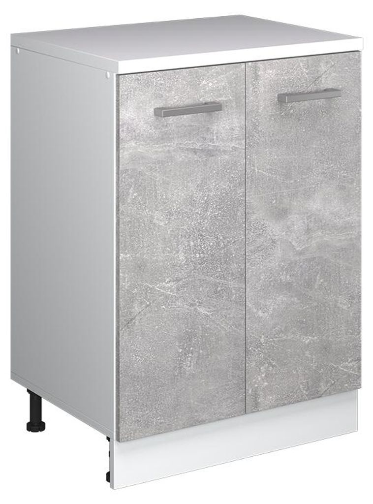 Kommode unter Schräge Vicco Rion Beton 60 x 81.6 cm ohne Schräge mit 2 Türen, Model 60829