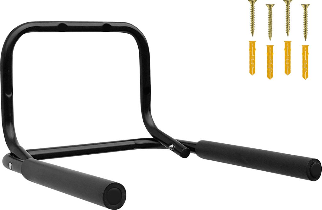WELLGRO Wand Fahrradhalter - Stahl, schwarz, klappbar, Produktbild 