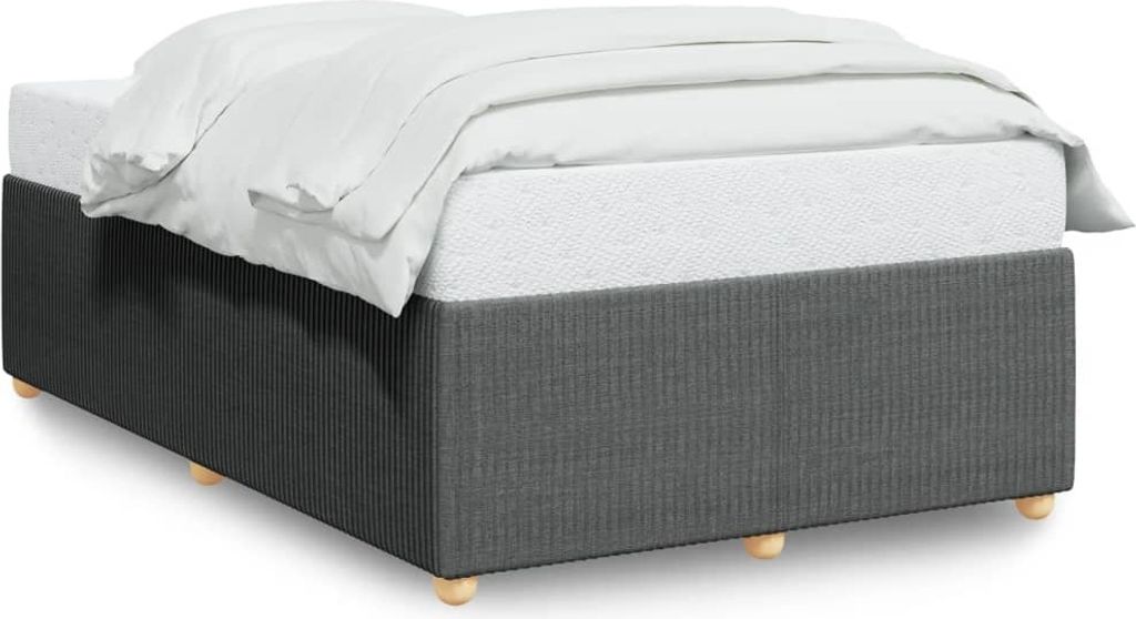 vidaXL Bettgestell ohne Matratze Dunkelgrau 120x200 cm Stoff