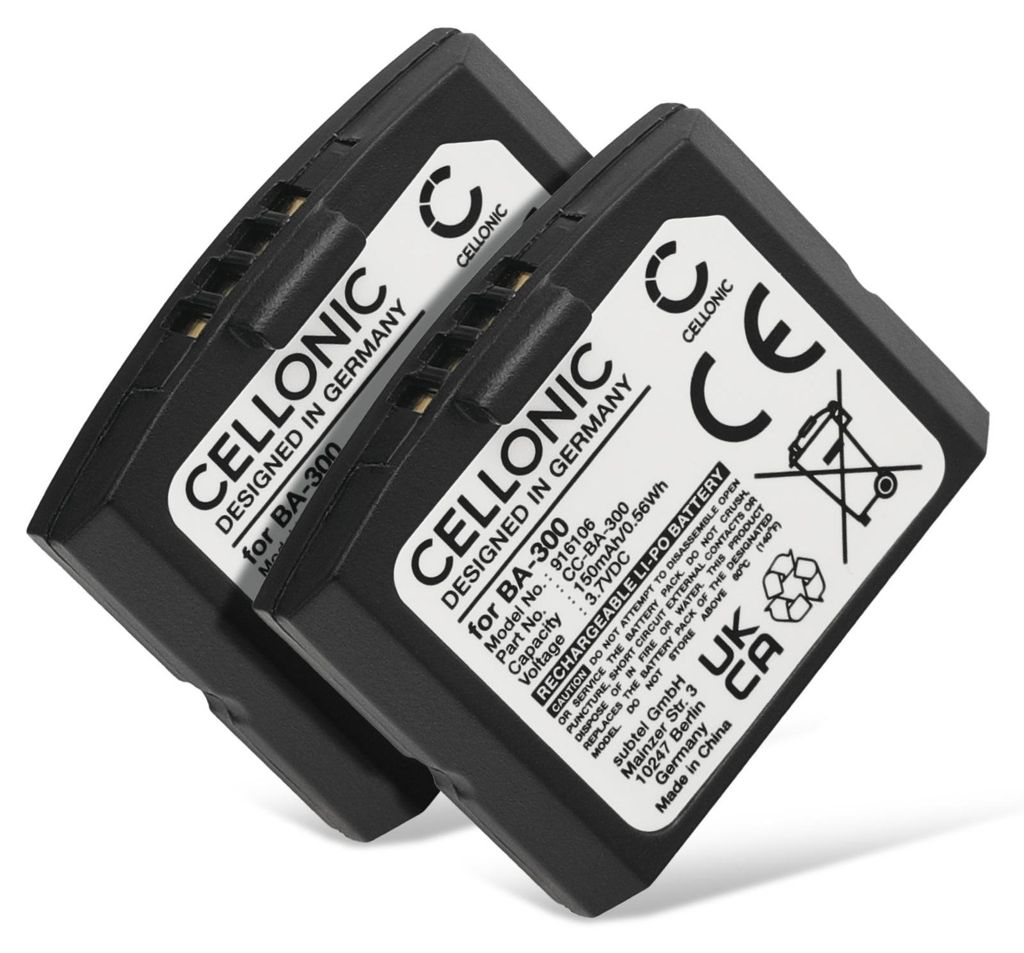 CELLONIC 2x Batteria per Headset / Auricolare / Cuffie Immagine del prodotto 