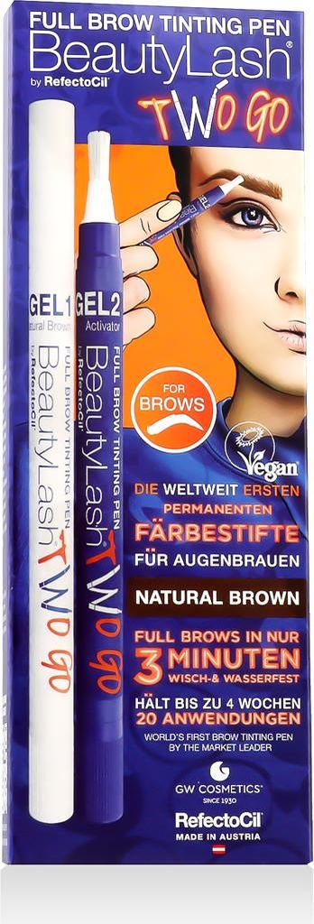 BeautyLash Full Brow Tinting Pen Two Go, Bruin, Natuurlijk Productafbeelding 