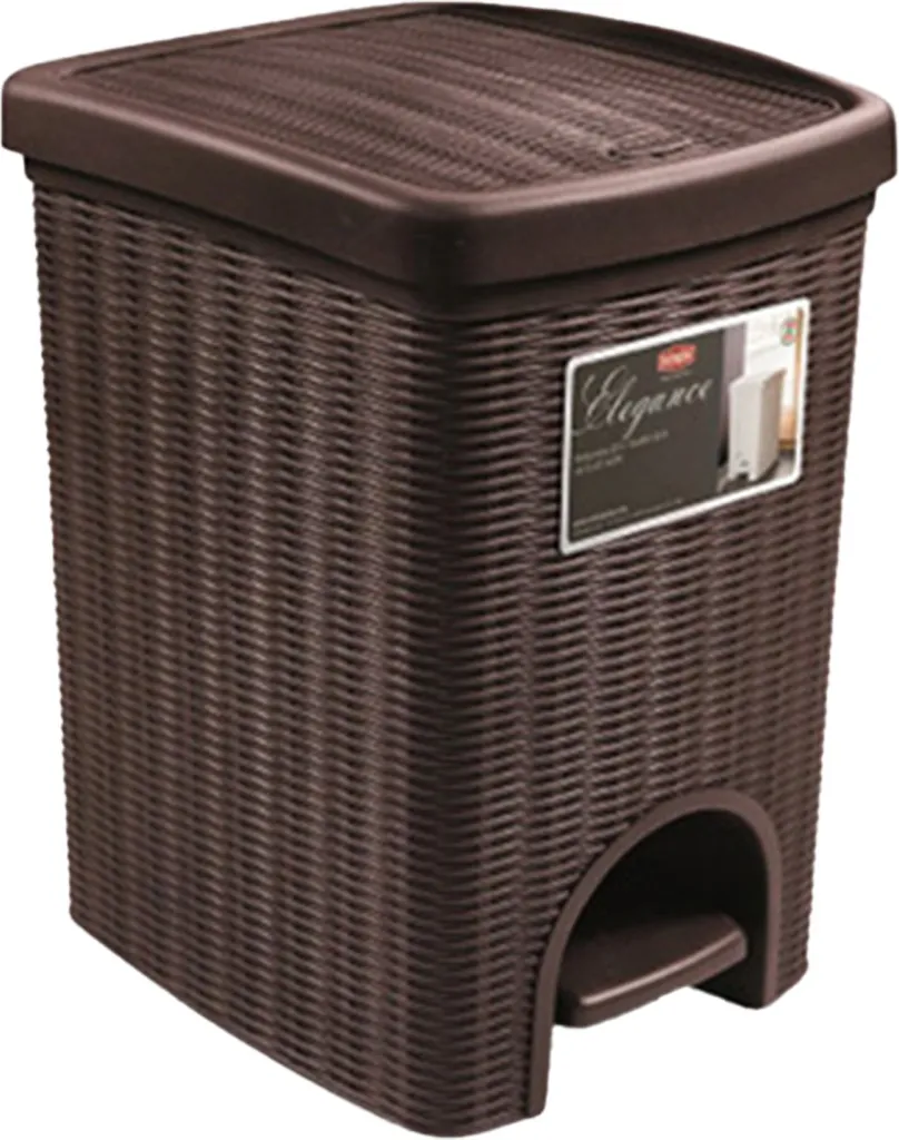 Cestino Stefanplast Elegance 20L Moka: Design Intrecciato per Bagno