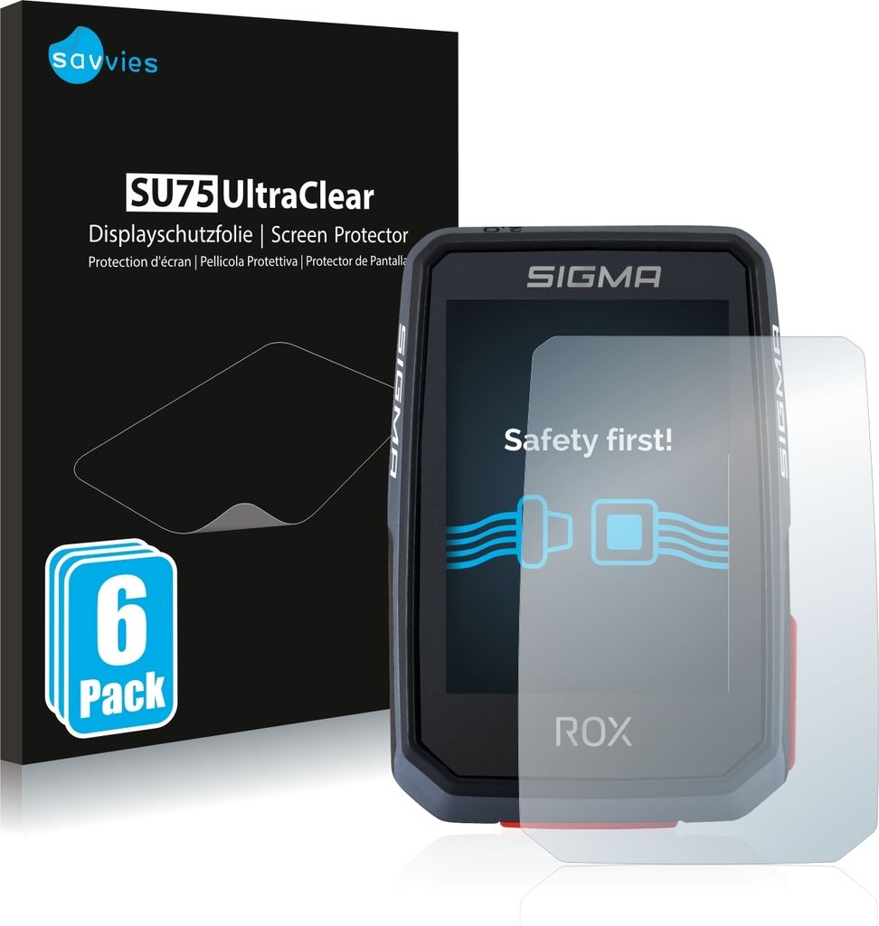 6x Für Sigma ROX 2.0 Schutzfolie Savvies Displayschutz Display Schutz Folie Klar Transparent