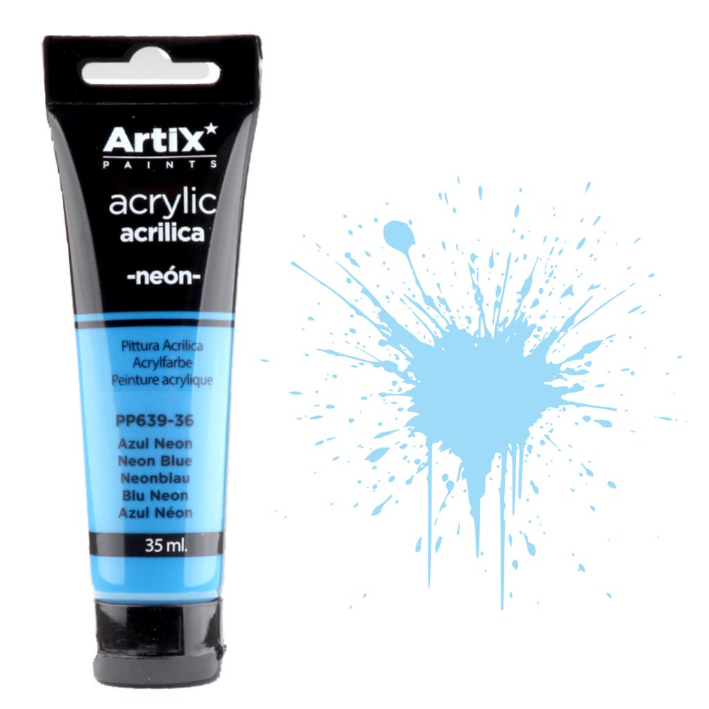 Acrylfarbe NEON BLUE Artix PP639-36, 35 ml