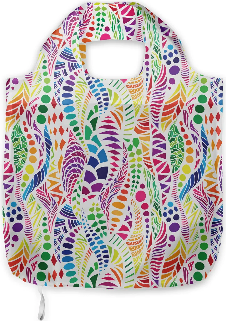 Borsa Tessuto ABAKUHAUS Lavabile per Spesa Quotidiana - Vivid Mosaic