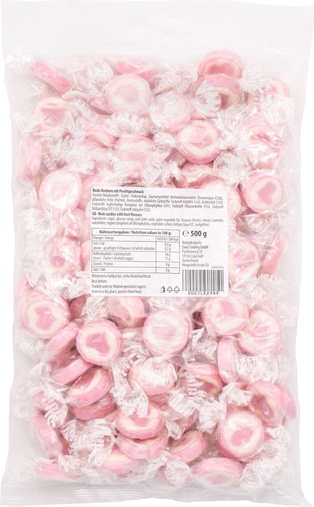 Herzbonbons zu Hochzeit Taufe Kommunion 500g Pink Dream Produktbild 