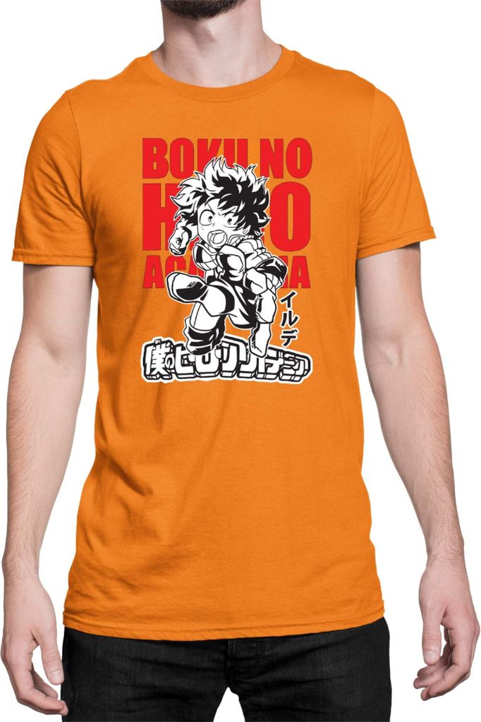 Herren T-Shirt Japan Anime Manga My Hero Anime Academia 02 Hero School, Man L / Orange