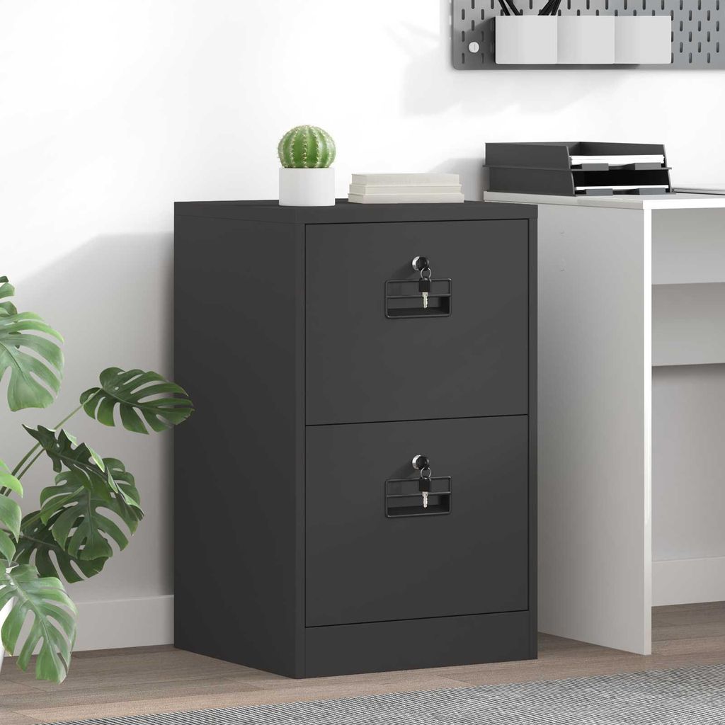 "Schlussverkauf" Aufbewahrungsschrank für Büro - 1 pc Büroschrank - Schwarz 44x50x106,5 cm Kaltgewalzter Stahl C15095