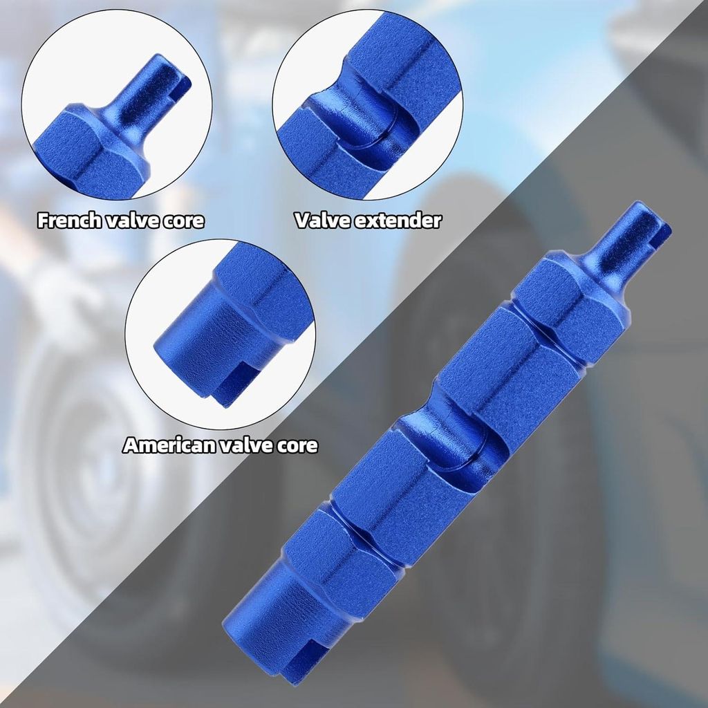 BOXOB Ventilschlüsselset, 4-in-1 Ventilkernentferner und Montageschlüssel Doppelte Einzelkopf Multifunktionswerkzeug für Wartung und Reparatur v...