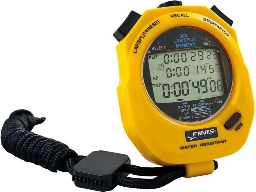 Chronomètre Finis 3x300m Jaune Idéal pour le Suivi des Temps de Passage