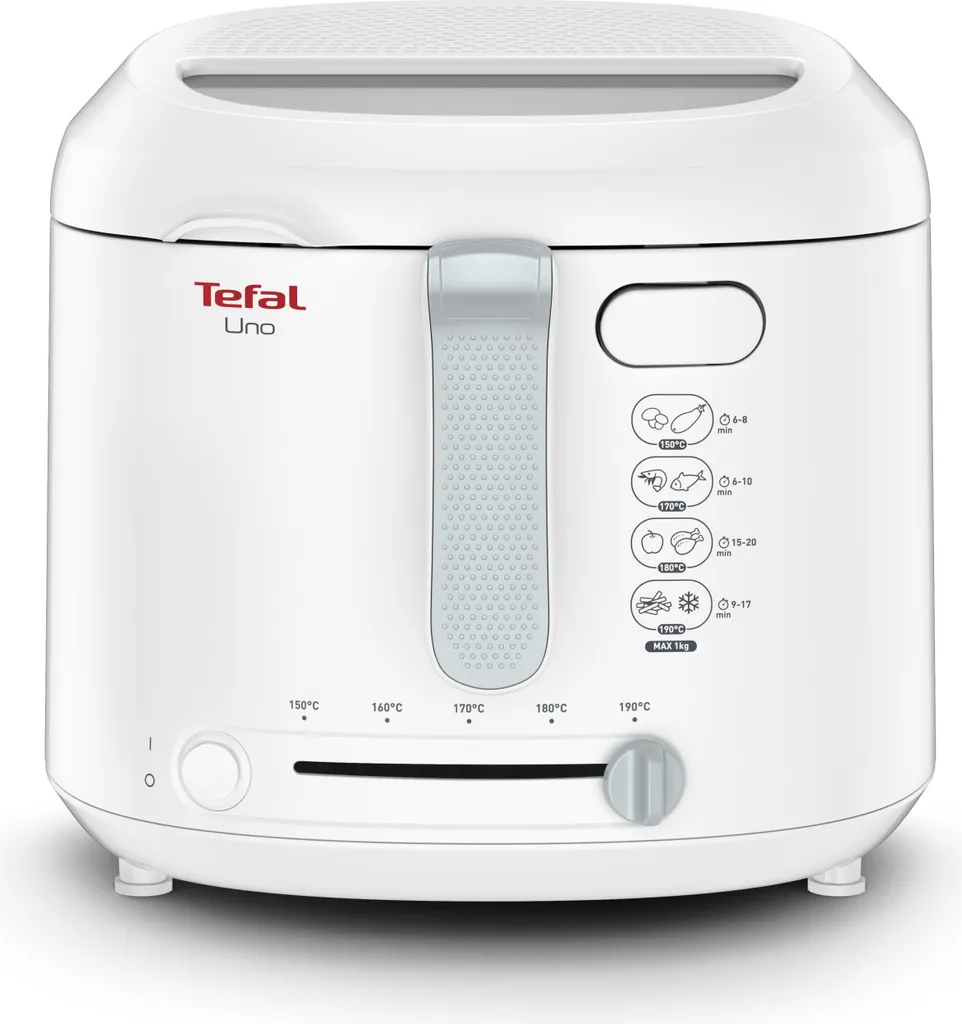 Friteuse Tefal Uno FF2031 Blanche Capacité 1kg Panier de Cuisson Pliable
