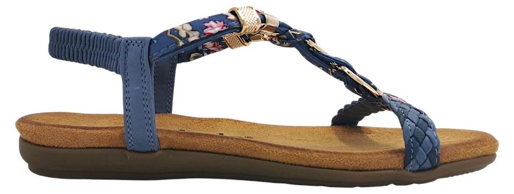 2 Go Fashion: Sandali bassi blu da donna, ideali per il Immagine del prodotto 