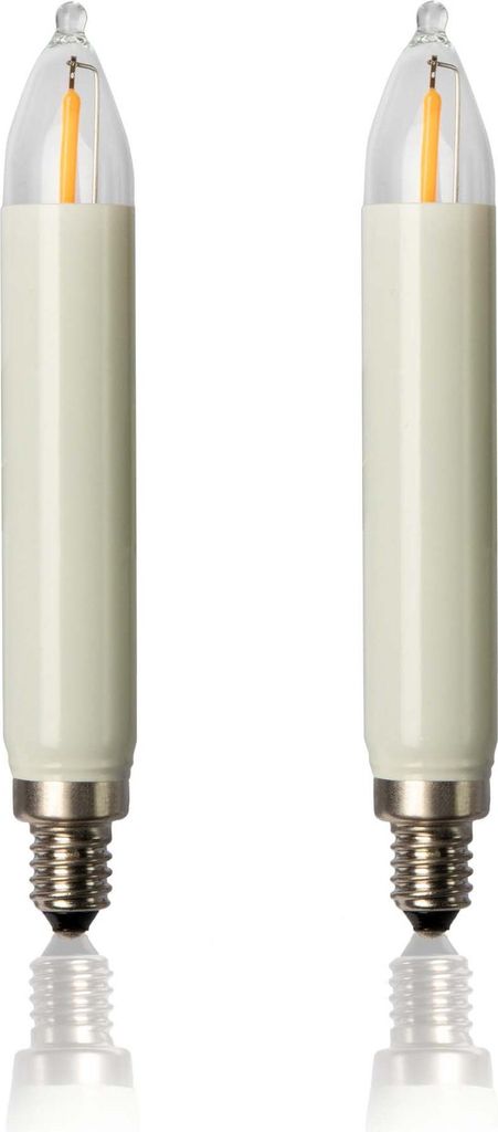 Ersatzkerzen 2Stk LED-Filament 12V 0,5W E10, 20 Brennstellen innen/außen 904956