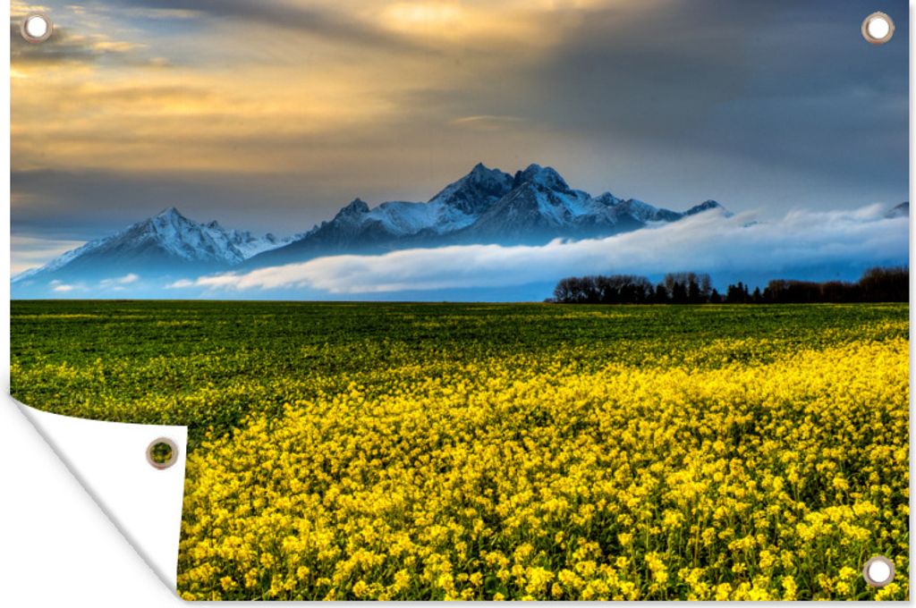 MuchoWow 60x40 cm Outdoor-Poster Gartendeko Sichtschutz Garten Poster für den Garten Blick auf das Tatra-Gebirge, Slowakei