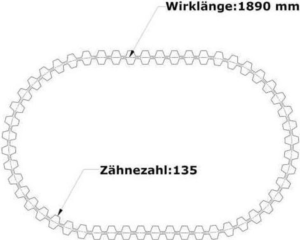 Doppelzahnriemen 1700-DS14M-1890 (170 mm Breit)