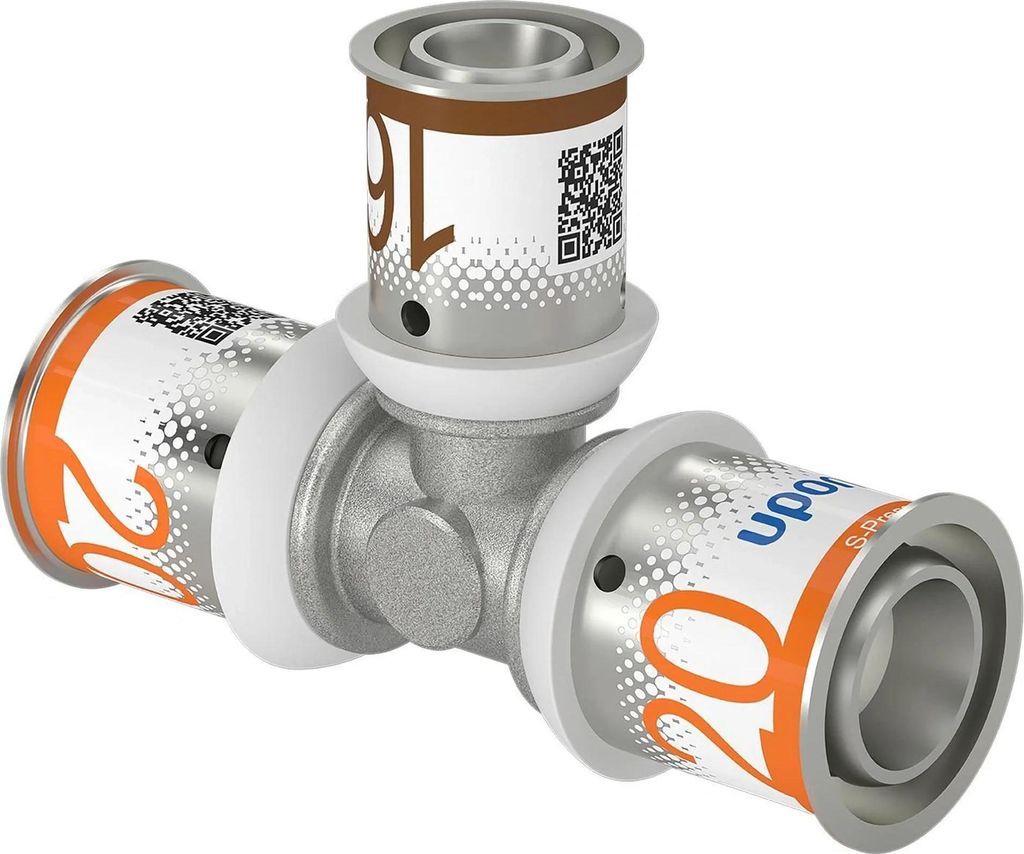 Uponor T-Stück S-Press PLUS reduziert aus Messing, verzinnt Immagine del prodotto 